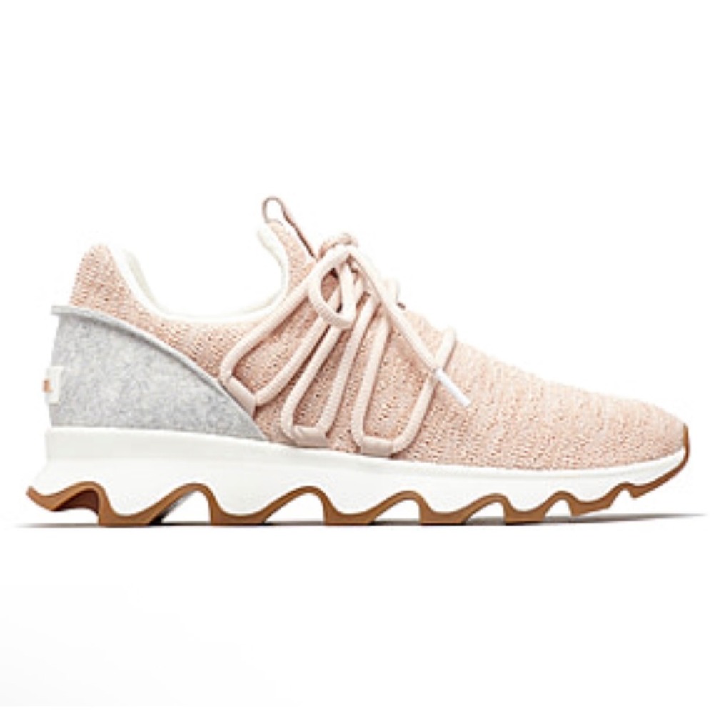 Sorel Kinetic Lace Up Sneak Mauve Vapor Knit Sporty Sneakers Womens 8